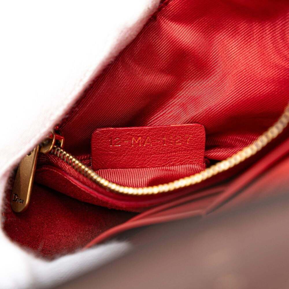 CHRISTIAN DIOR Red Leather Shoulder Bag - Picture 13 of 15